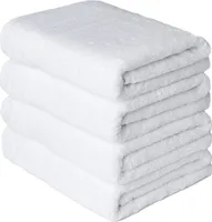 Brielle Handtuch-Set aus 100% Baumwolle Set Gästehandtücher Packung mit 4 50x100 cm Weiß