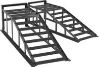 2 x KFZ Auto Auffahrrampe Rampe Wagenheber Hebebühne PKW Rampe Auffahrbock Grau bis 265er Räder
