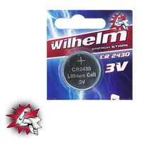 1 x Wilhelm CR2430 Blister Lithium Knopfzellen
