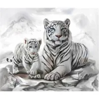 Diamond Painting Tigermama 40x30cm