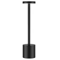 LED Nachtlichter Akku Tischlampe Kabellos, 1800 mAh Batterie mit 3 Beleuchtungsmodi Dimmbar Tischlampe , LED Tischleuchte Nachttischlampe Schwarz