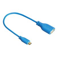 HAMA Micro-USB OTG Kabel 135705, Flexi-Slim, blau, 0,15 m