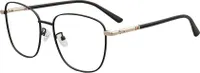 Brille Damen Herren Ohne Sehstärke Blaulichtfilter Metall Vollrandrahmen Schwarz