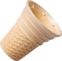 BAZKO Klassischer Waffelbecher | halbsüße Eiswaffeln 7 cm / 6,6 cm | 340 Stück | knusprige Eiswaffel Softeisbecher für Gelato, Sorbet | vegan