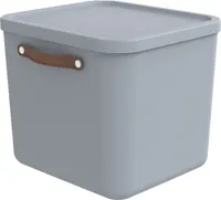 Rotho Aufbewahrungsbox 40L Maloja - Kunststoffbox mit Deckel - Stapelbox 39,5 x 38,0 x 34,0 cm - Plastikbox Ordnungsbox Allzweckkiste