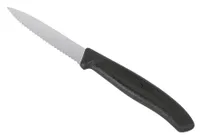 VICTORINOX Nóż do obierania średni ząbkowany SwissClassic 10cm czarny