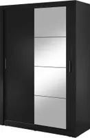 Minio, szafa, drzwi przesuwne, "ARTI 4", 150 cm, kolor czarny