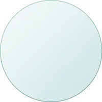 Möbel Tischplatte aus gehärtetem Glas rund 500 mm - Tischplatten 243626