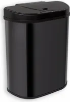 Rijoka Sensor Mülleimer 70L - mit 2x 35L Fächern - Edelstahl - Mülltrennung – Soft Close – Fingerabdruck frei – Modern Design - Schwarz