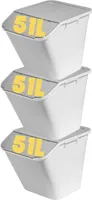 3er-Set SmartStore Aufbewahrungsbox – 51L mit Deckel Collect Stack-it