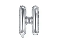 Balon foliowy srebrny 35cm litera H