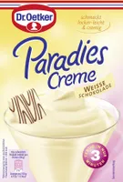 Dr. Oetker Paradies Creme Weiße Schokolade einfache Zubereitung 70g