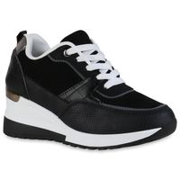 Damen Sneakers Low Metallic Pom Poms Abnehmbare Details 819080 Schuhe 