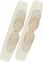 Opasek - Elegantní dámský opasek - Pohodlí a styl - Elastický - Pružný - Model H71 - Bílý