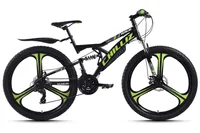 CHILLIZ Mountainbike Fully 26 Zoll MAG.01 schwarz-grün Rahmenhöhe 42 cm 21 Gänge Mag wheel mech. Scheibenbremse