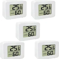 5 Stück Thermometer für Innenräume, Raumthermometer Digital Innen, LCD Intelligentes Hygrometer