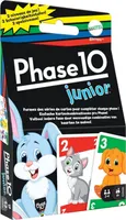 Mattel Games Phase 10 Junior - hra podobná rummy s niekoľkými úrovňami, 56 kariet s obrázkami zvierat, pre 2 až 4 hráčov, pre deti od 4 rokov, GXX06