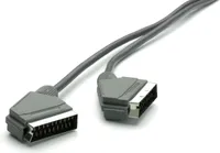 VIVanco™Hochwertiges Scart Verbindungskabel, zuverlässige Audioübertragung Scart Verbindung, 21 polig, 3m, in Schwarz