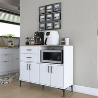 Skye Decor, JE166 - 3283, Weiß, Mehrzweckschrank, 120 x 98,6 x 40 cm, 100 % MELAMINBESCHICHTETE