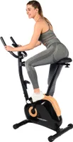 Heimtrainer HT 2.1 – 5 kg Magnet-Brems-System, 8 Stufen Widerstand, Digitales Display, Höhen- & Seitensattelverstellung,  Transportrollen, Eleganter Holzlook Leiser und stilvoller Heimtrainer für Ausdauer- und Herz-Kreislauf-Training