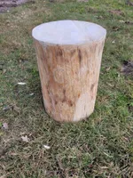 Holzstamm Sitzhocker Sitzstamm Hocker Beistelltisch Beistellhocker gehobelt Durchmesser ca 28-30cm