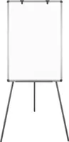 TWOLIIN Bílá tabule Flipchart se stojanem, magnetická popisovatelná stíratelná bílá magnetická prezentační tabule, výškově nastavitelný stojan, držák na papír, 60 x 90 cm, stojan na stativ