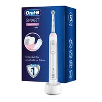 Oral-B Smart Sensitive Elektrische Zahnbürste, entwickelt für empfindliche Zähne, mit Sensitiv-Programm und visueller Andruckkontrolle, weiß