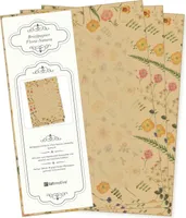 Flora Natura Briefpapier Vintage Blumen 20 Blatt DIN A4 beidseitig floral Natur nachhaltig für Frauen Erwachsene