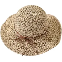 Damen-Strohhut, atmungsaktiver Sommersonnenhut, Sonnencreme-Angelhut