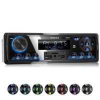 XOMAX XM-R277 Autoradio mit Bluetooth Freisprecheinrichtung, 2. USB mit Ladefunktion, SD, Aux In, 1 DIN