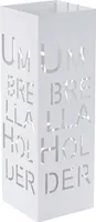 Stojan na dáždniky HWC-C78, Stojan na dáždniky Umbrella Holder Square 55cm ~ Font, White