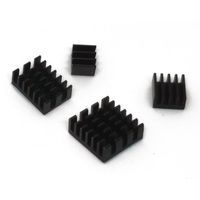 110991328 - Kühlkörper-Kit für Raspberry Pi 4B, schwarzes Aluminium