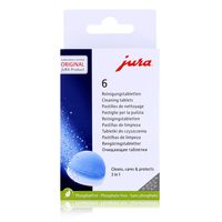 Jura 24225 3-Phasen-Reinigungstabletten - 6 Tabletten - Phosphatfrei (1er Pack)