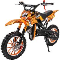 Actionbikes Motors Kinder Mini Enduro Crossbike DELTA - 49cc - 2 Takt - Bis zu 40 km/h - Motorcrossbike - Pocketbike - Cross - Ab 5 Jahren (Orange)