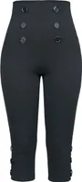 Belsira Stoffhose Damen Caprihose schwarz L
