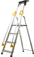 KADAX Alu-Leiter, "Bykle", 139 cm, Leiter mit Handlauf, 4 Stufen