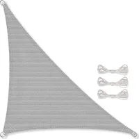 Sonnensegel HDPE Dreieck 4,2x4,2x6 hellgrau High Density Polyethylen 185g/m²