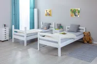 Poschodová posteľ Rick 90 x 200 cm vrátane 2 lamelových roštov biela.