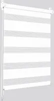 Sonello Doppelrollo Klemmfix ohne Bohren Duo Rollo Klemmrollo Sonnenschutzrollo Fensterrollo für Fenster & Türen Zebrarollo Seitenzugrollo 130cm x 50 cm Weiß