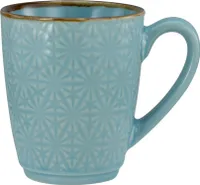 CreaTable Retro Kaffeebecher, Steinzeug, 300 ml, hellblau
