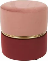 fußhocker Bubbly Sun39 x 35 cm Samt / Holz rosa / rot