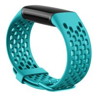 Fitbit Charge 5 Armband Silikon 3er-Pack Türkis / Koralle / Weiß