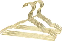 20x Gold Kinder-Kleiderbügel aus Metall - Klein Platzsparend Kinder Mantel Kleidung für Baby, Kleinkind mit Hosenstange - Von Harbour Housewares