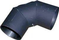 Rauchabzugskrümmer mit Reinigungsöffnung 125mm/90° schwarz