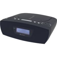 Soundmaster URD480 DAB+/UKW Uhrenradio, CD/MP3, USB, AUX-In, versch. Farben. Farbe: Schwarz