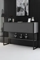 Skye Decor, Luxe - černá, antracit, komoda, černá, 100 % MELAMÍNOVÁ POTAŽENÁ DESKA, 120 x 30 x 80 cm