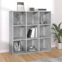 vidaXL Regál na knihy betonový šedý 98x29x97,5 cm Materiál na bázi dřeva
