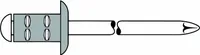 Mehrbereichs-Blindniet Alu Flachrundkopf 4x13mm GESIPA
