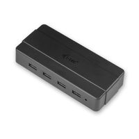 i-tec USB 3.0 Charging HUB 4 Port + Power Adapter - USB 3.0 (3.1 Gen 1) Type-B - USB 3.2 Gen 1 (3.1 Gen 1) Type-A - 5000 Mbit/s - Schwarz - 0,9 m - AC