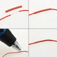 Zestaw rurek termokurczliwych, 560 sztuk w plastikowym pudełku, stosunek 2:1, czarny + czerwony